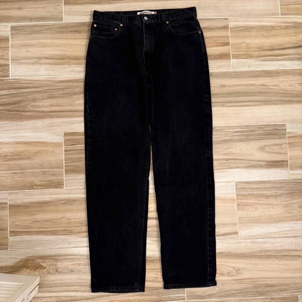 Vintage Levi's 550 Black Jeans Mens 36x36 Relaxed Fit Tapered 2008 Mexico Y2K